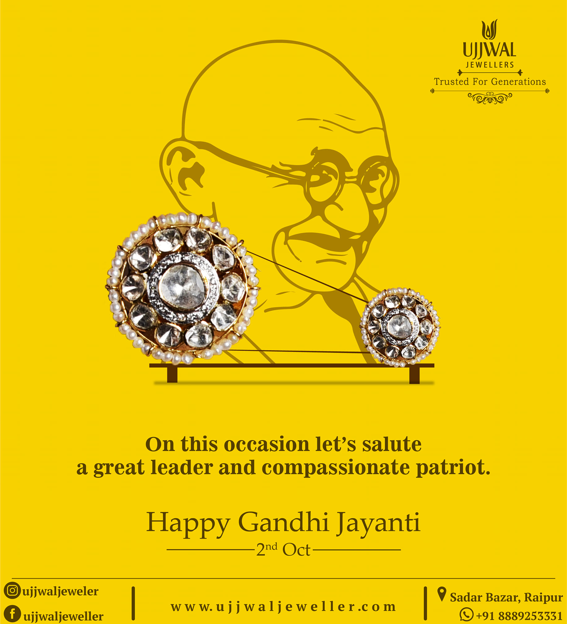 Let's remember the Father of the Nation... - Ujjwal Jewellers | Facebook