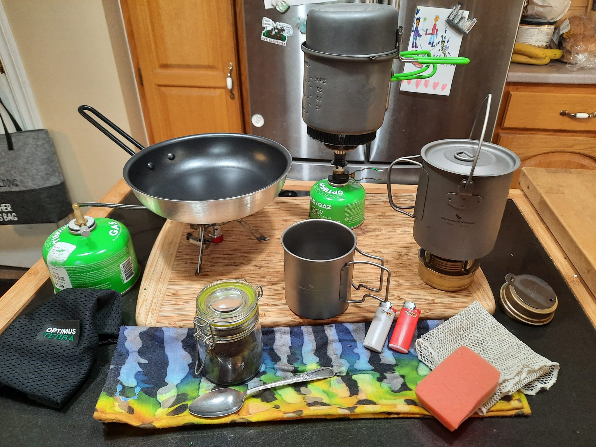 Ultralight backpacking cook set evolution