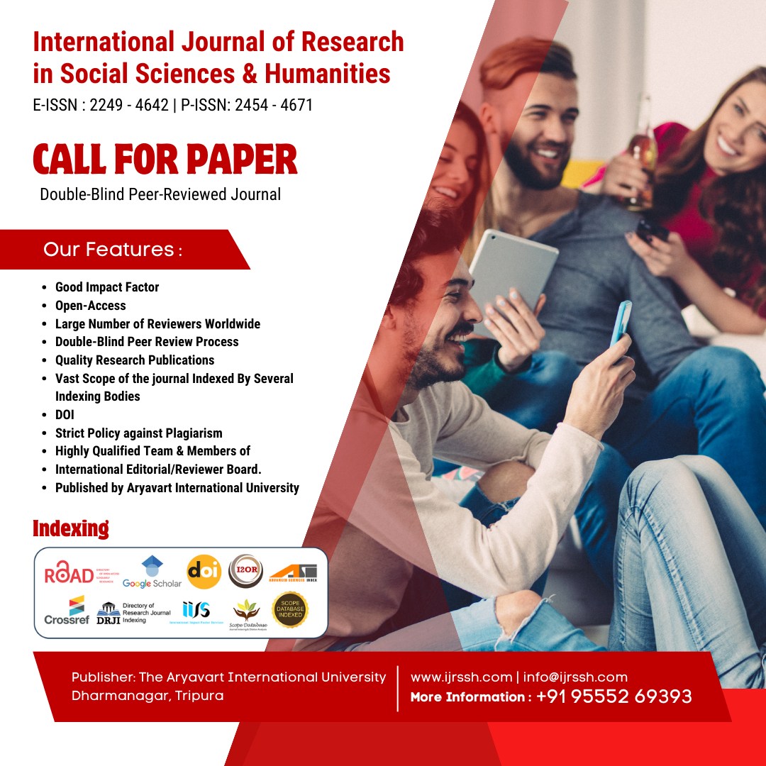 International Journal of Research in Social Sciences and Humanities | Delhi