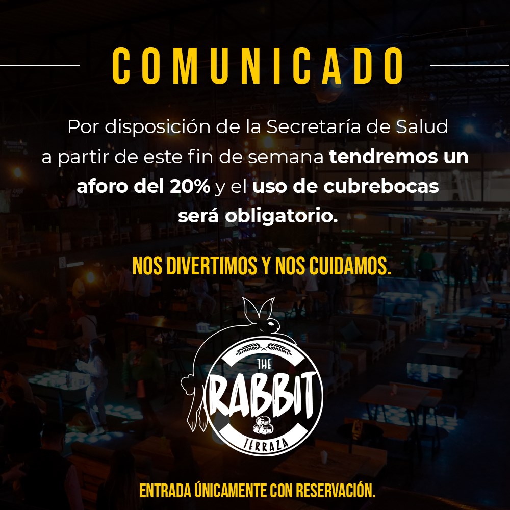 ⚠️COMUNICADO⚠️ Reservaciones vía... - The Rabbit Terraza