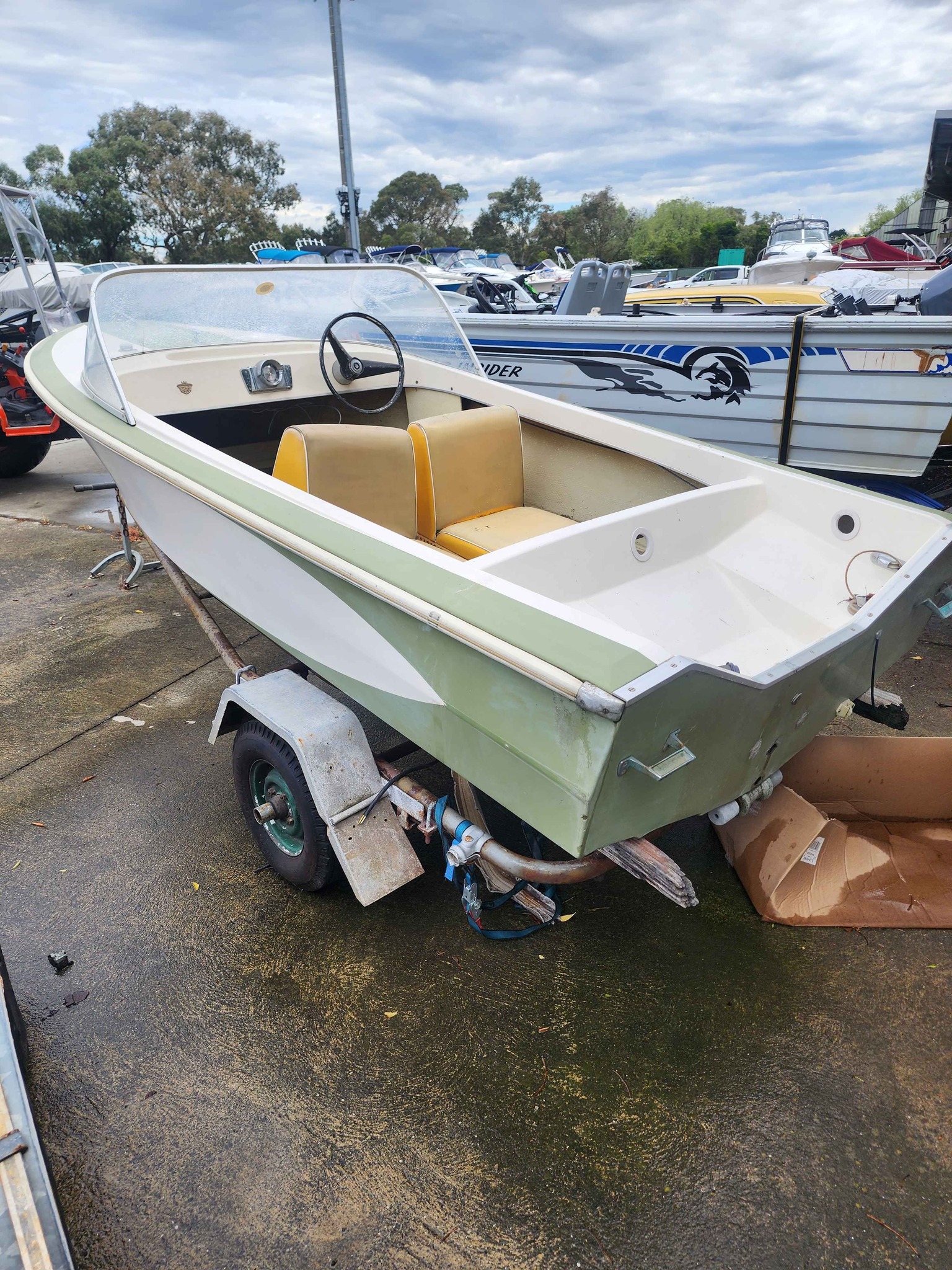 1965 Savage 14ft runabout and trailer Falcon - Boats - Melbourne ...