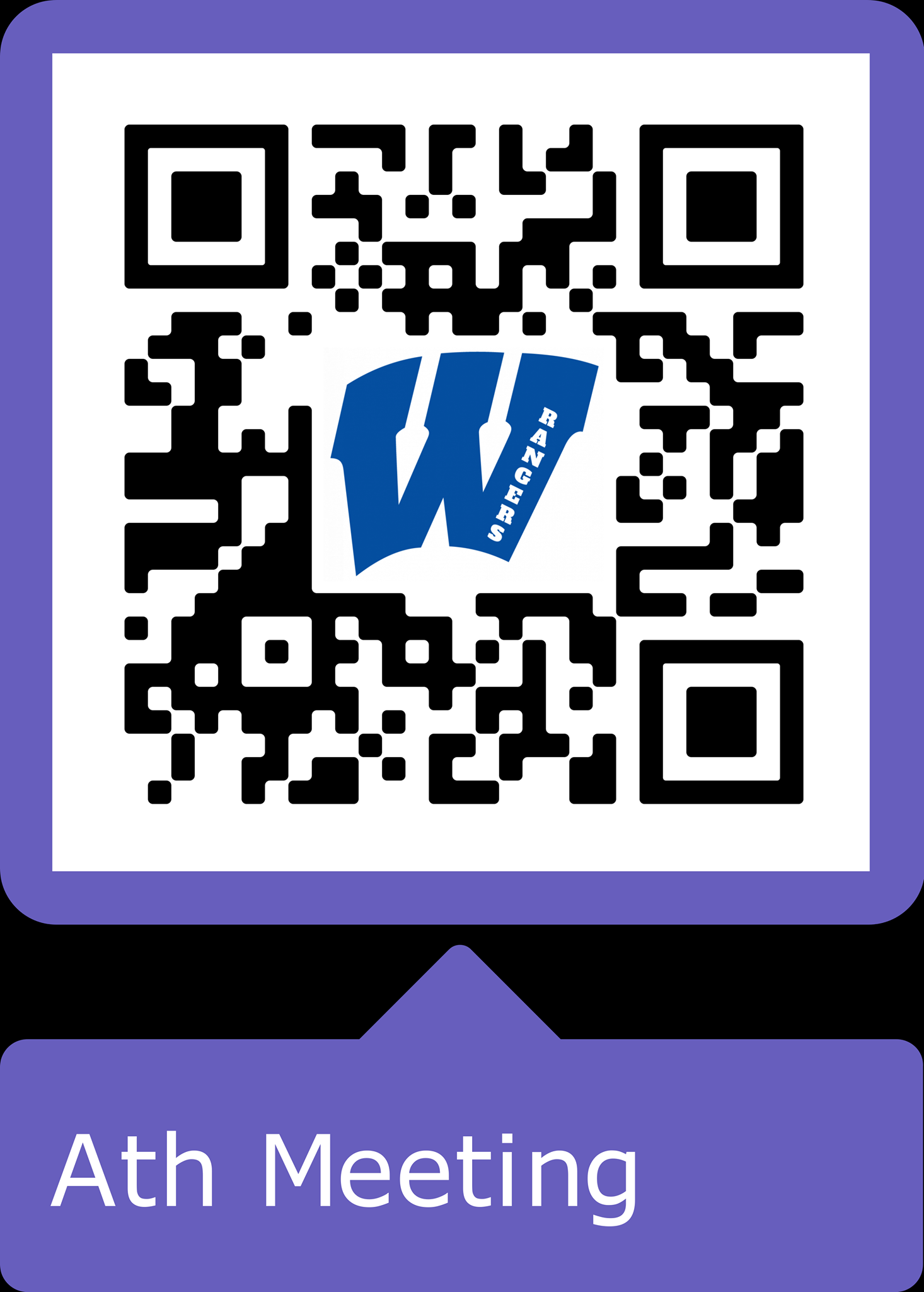 Here is the QR code for the... - Wallace Rangers Athletics