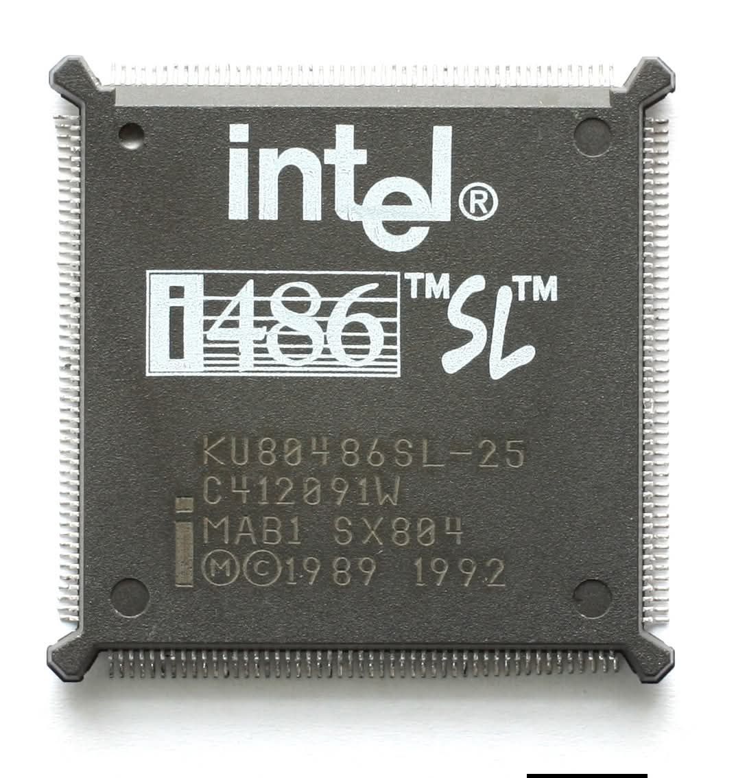 First computer with Intel i486 SL processor in 1996
