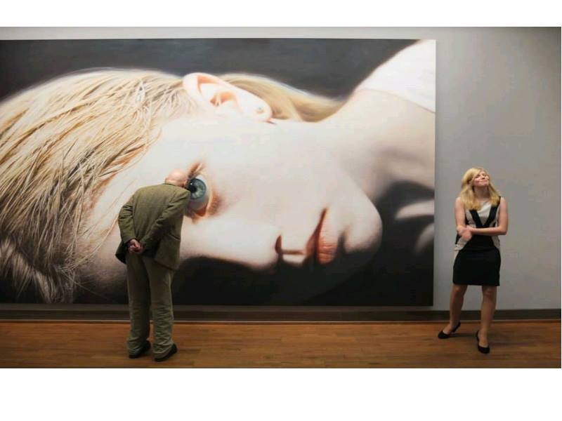 Gottfried Helnwein's painting Head of a Child 15