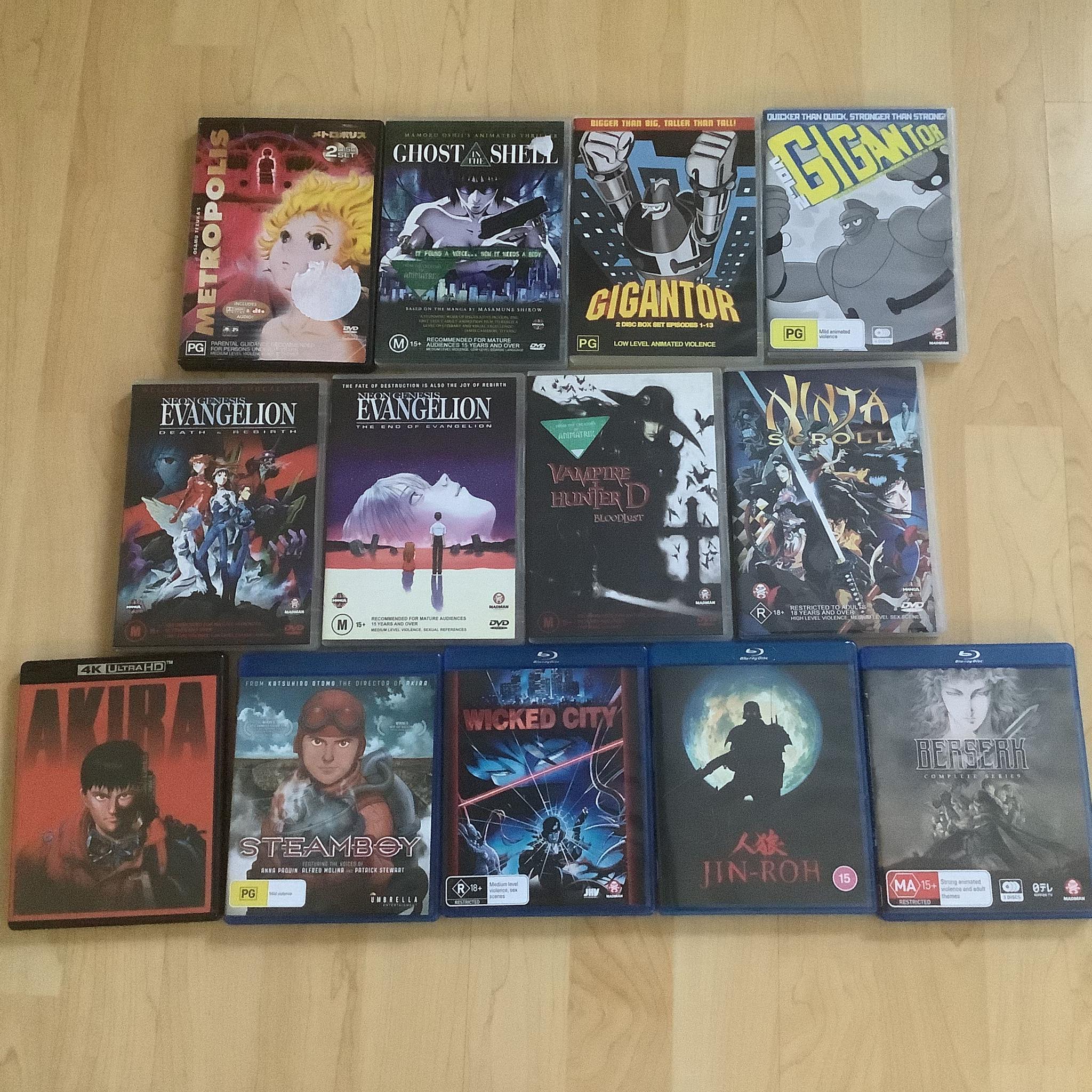Sharing favourite anime DVDs from personal collection