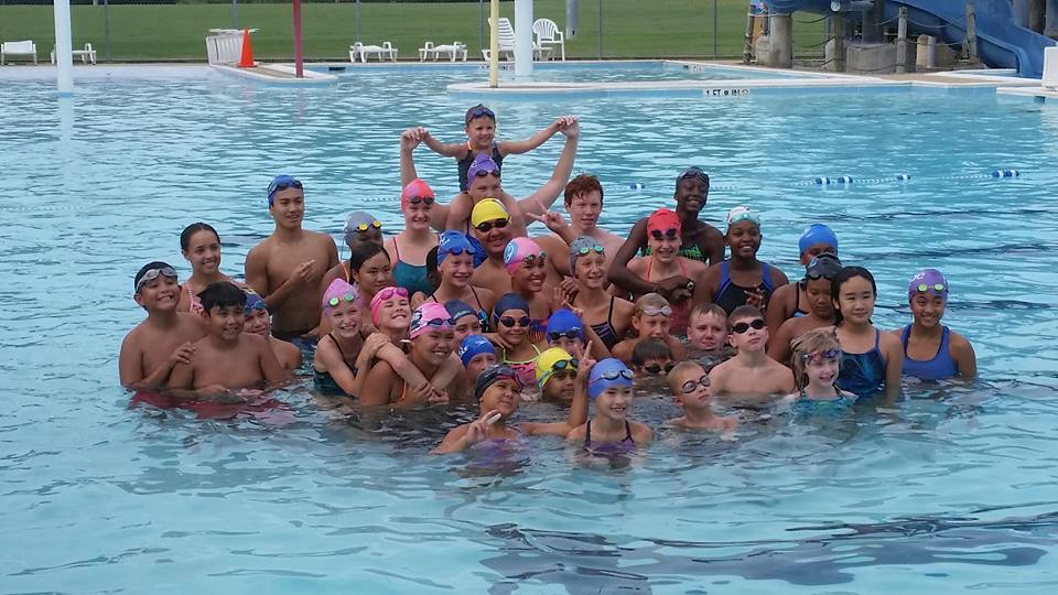 Colgan Swim and Dive - L-R: Angelina, Kyleigh, Ally, Junior Captain ...