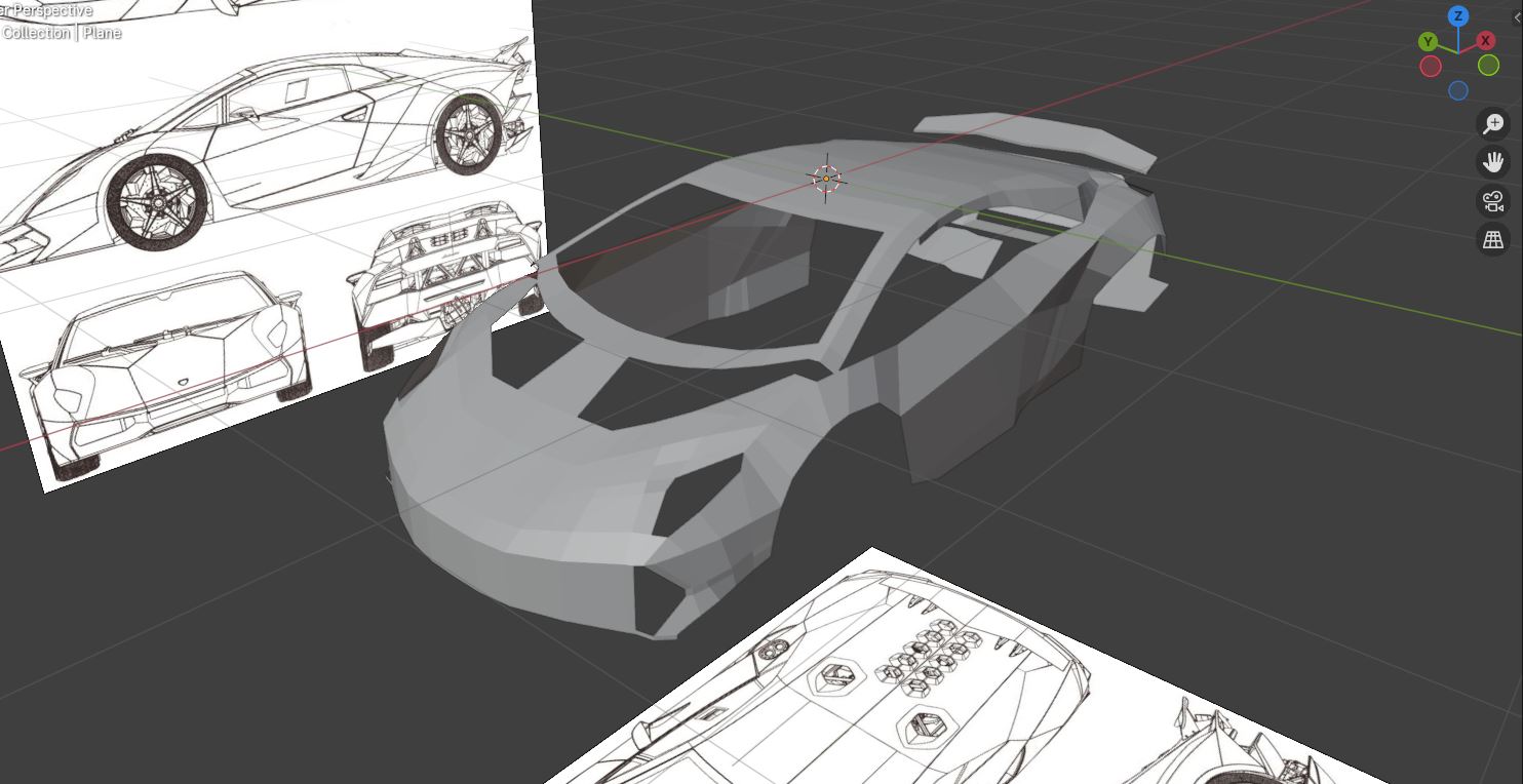 Sports Car Blueprints For 3d Modeling