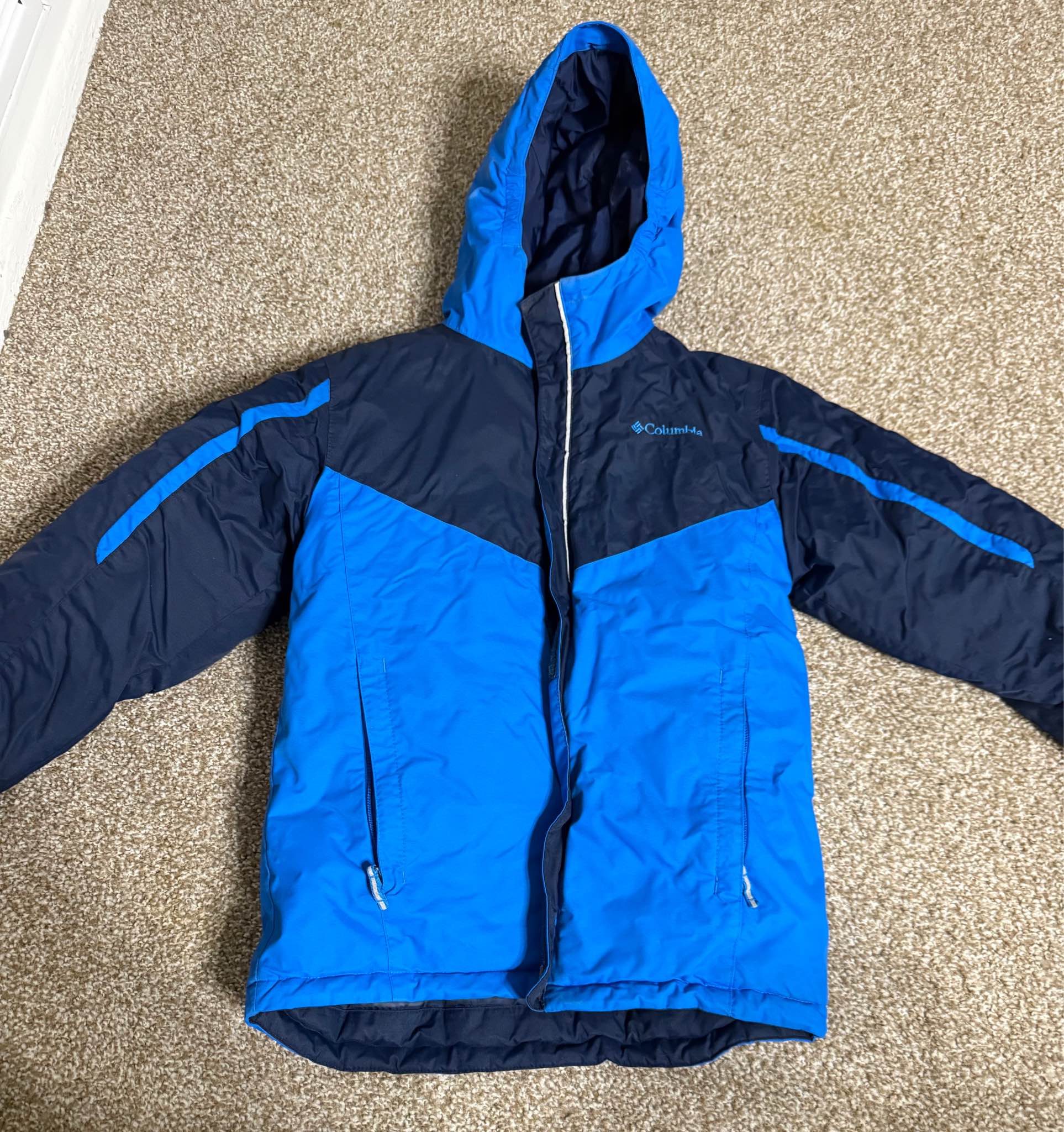 Veste Softshell Columbia Doublée Polaire Pour Enfant - Taille 18/20, Excellent état, Motif Fair Isle