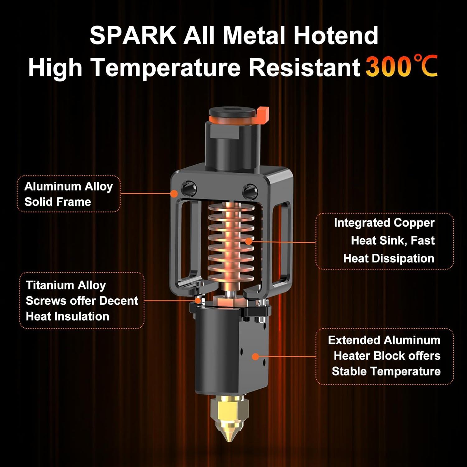 Hotend Assemblée Complète Ender 5 - Bloc Chauffant Aluminium + Buse Pour Imprimante 3D Fiable Et Stable