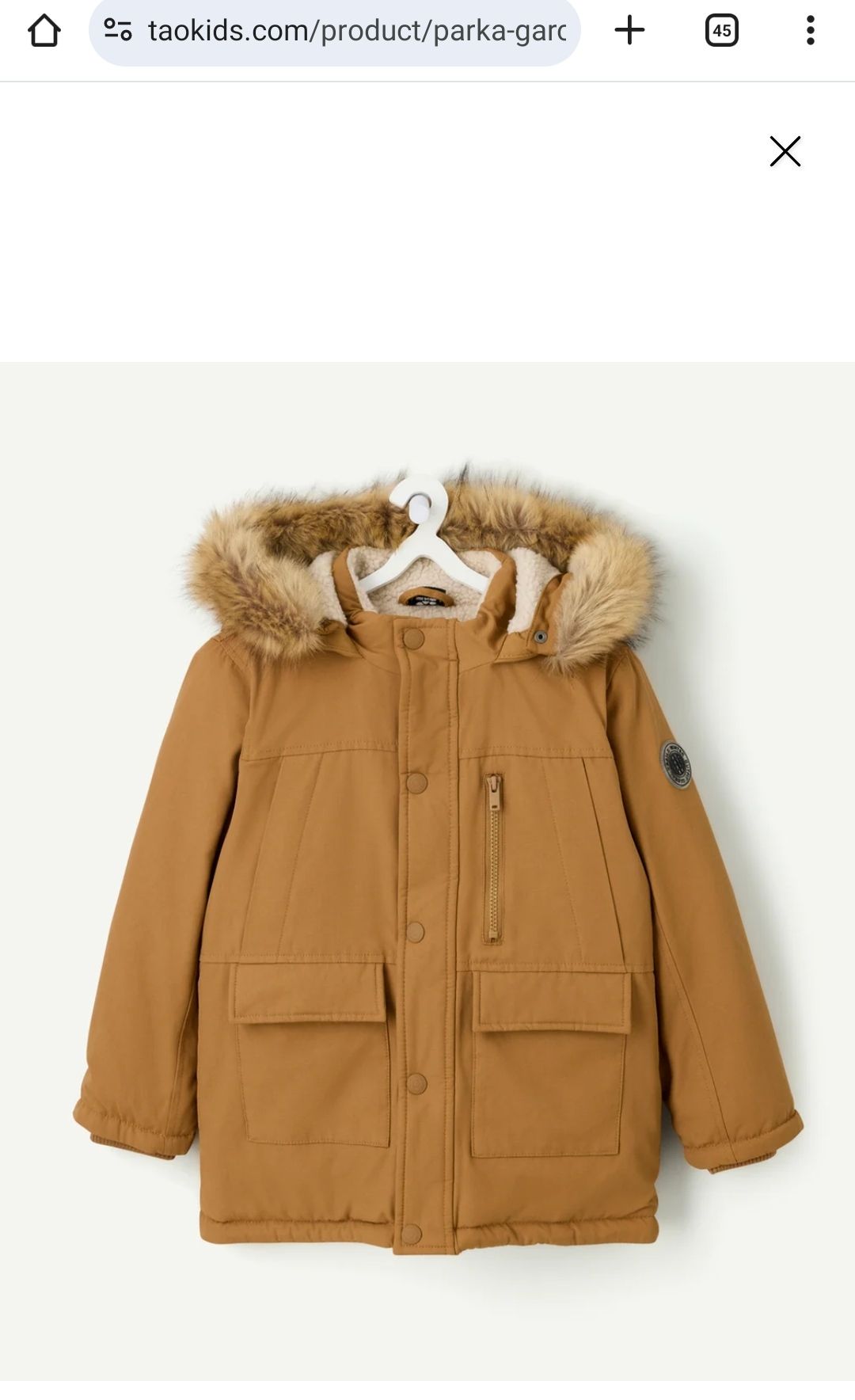 Manteau Fourré Zara Fille - Taille 11/12 Ans - Marron - Occasion Très Bon état