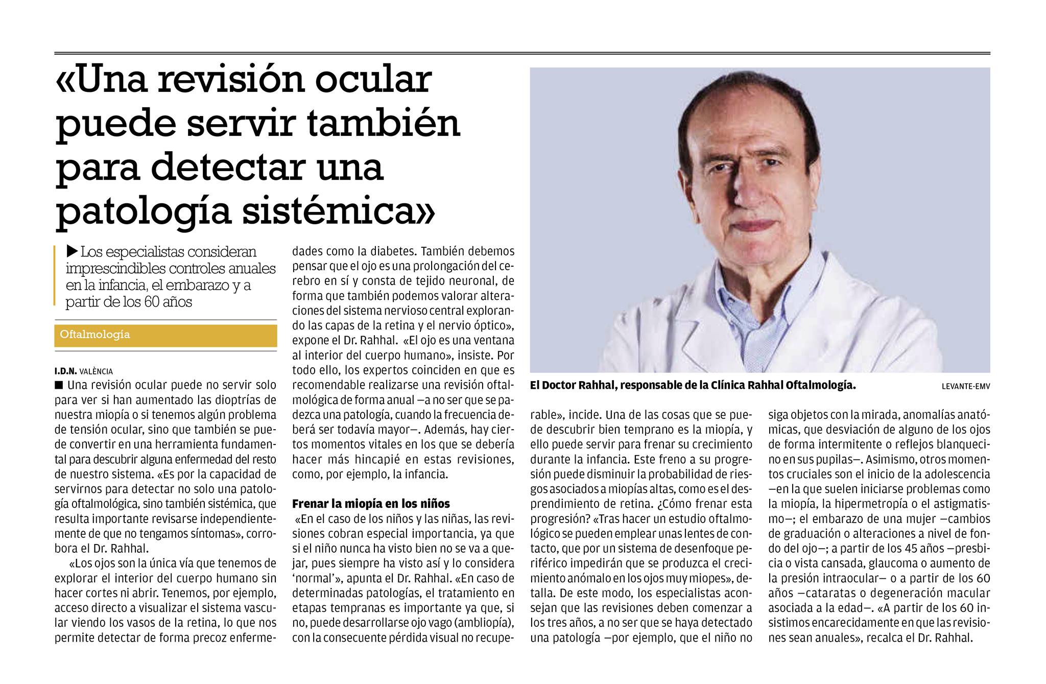 Clínica - El Doctor Rahhal habla en el periódico Levante-EMV sobre la ...