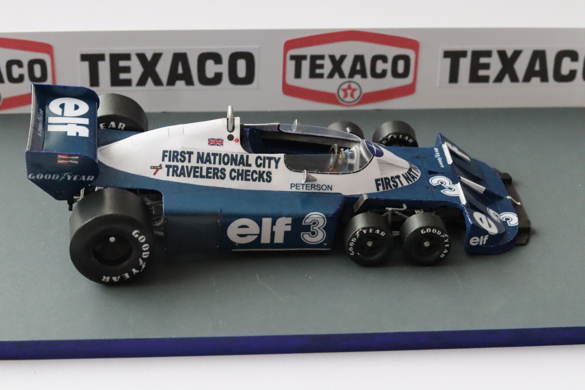Tyrrell P34 model with Ford-Cosworth DFV engine