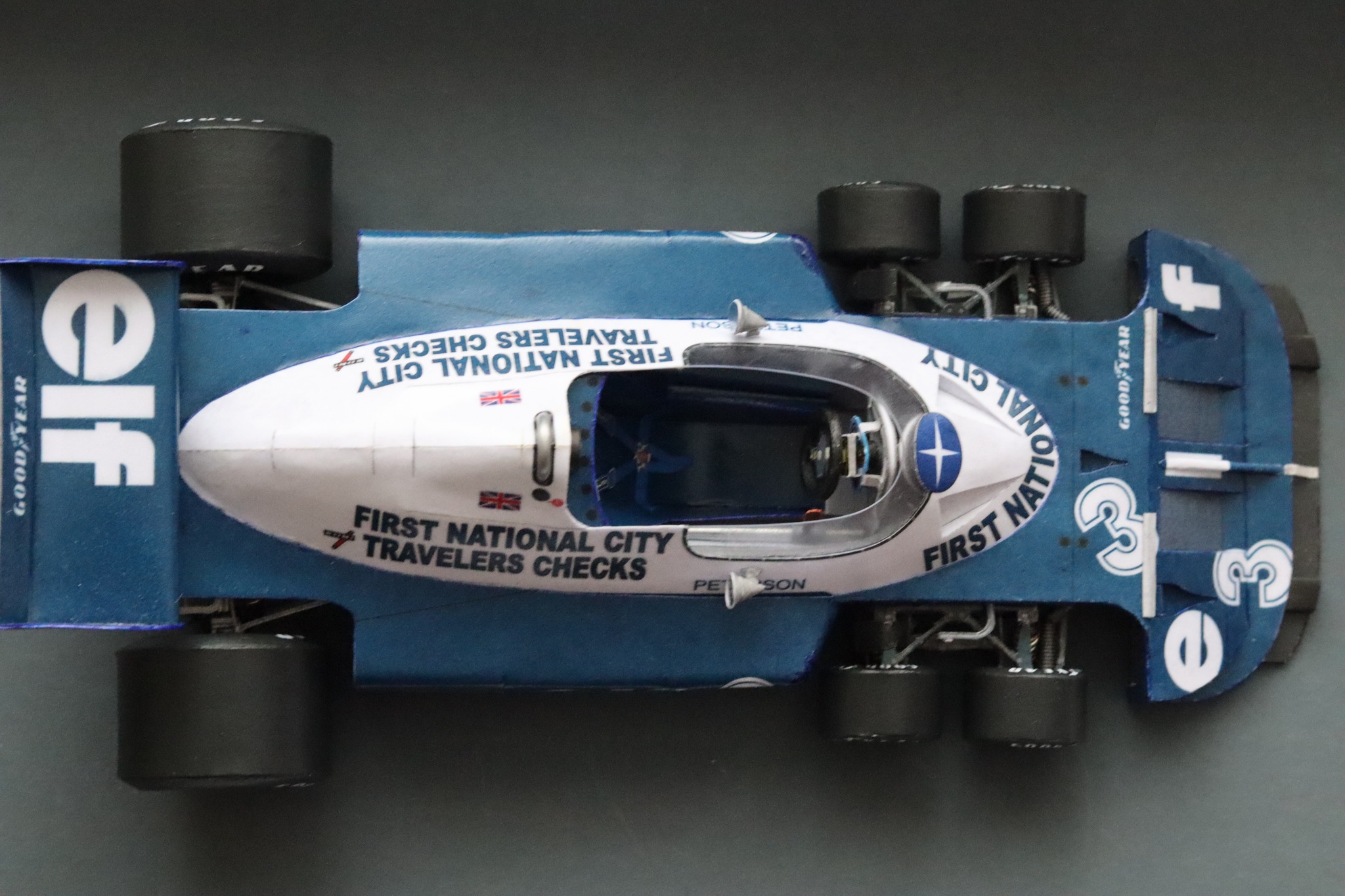 Tyrrell P34 model with Ford-Cosworth DFV engine