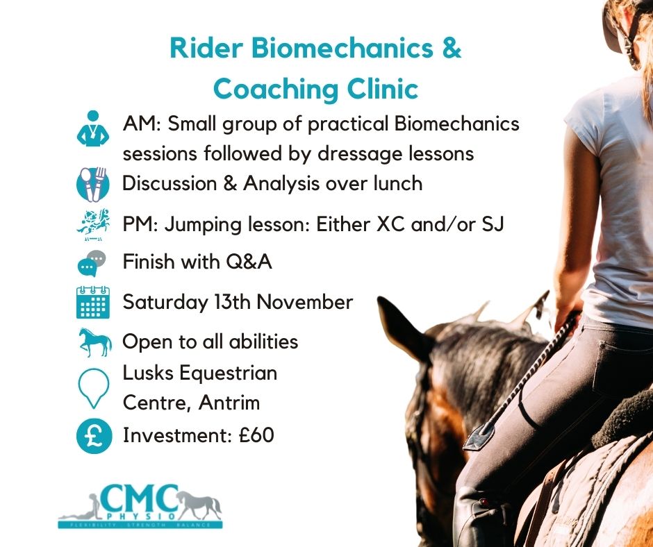 CMC Physio - 🏇 Rider Biomechanics & Coaching Clinic 🏇 Due...