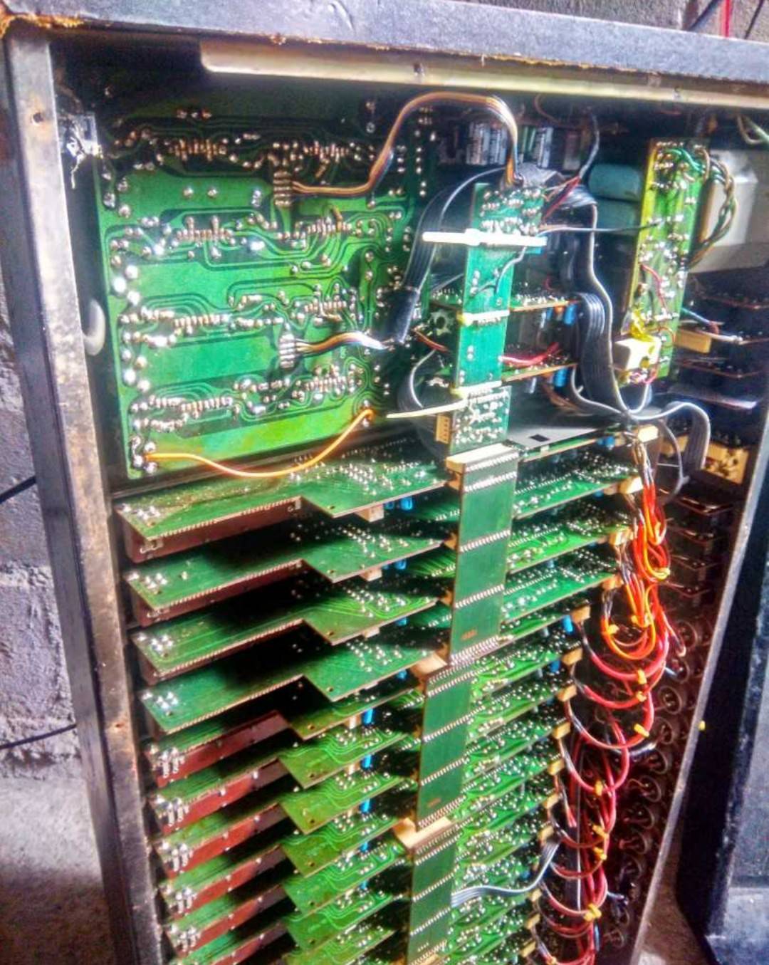 This is a legendary 90s mixer PCB board that is quite beautiful