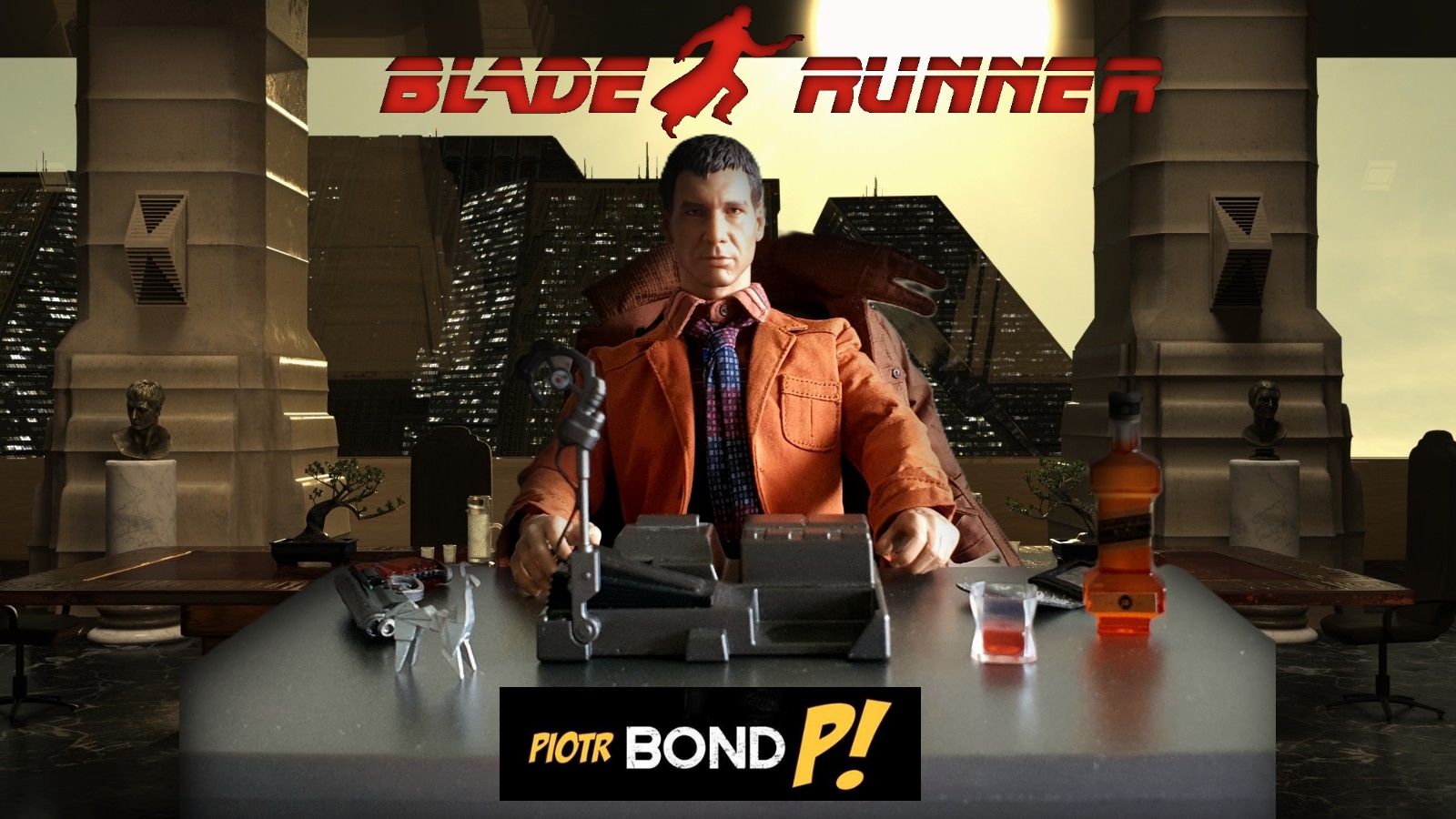 Rick Deckard DTM004 1/6th Dark Toys unboxing and Voight Kampf test