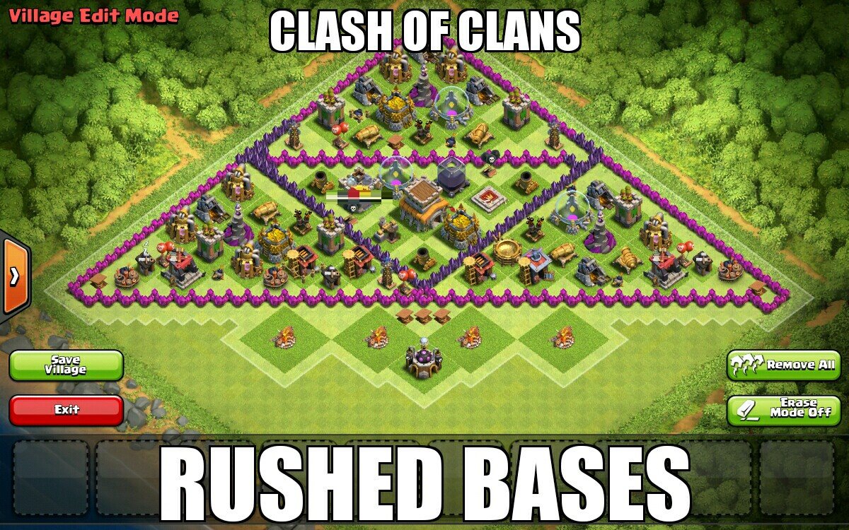 Clash of Clans Rushed Bases
