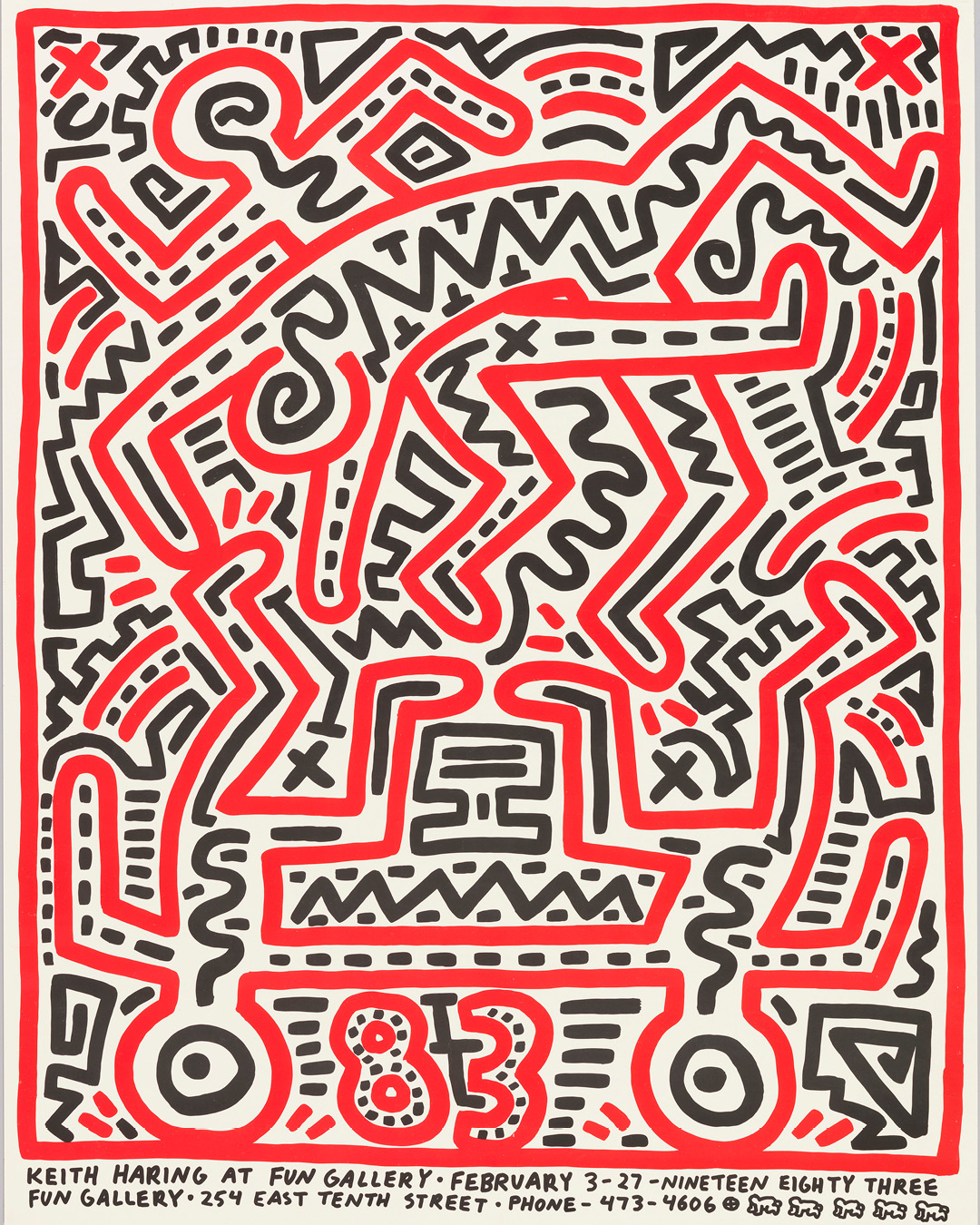 Keith Haring's 1983 Galerie Watari poster