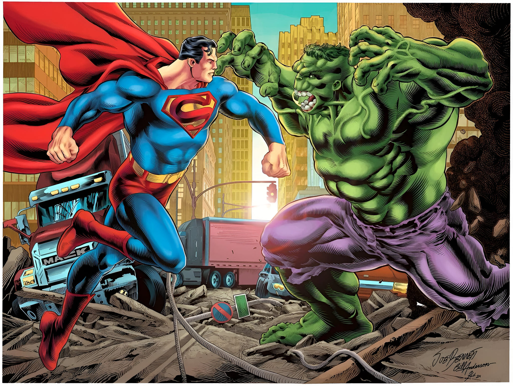 Superman Vs. The Hulk. By: Joe Bennett