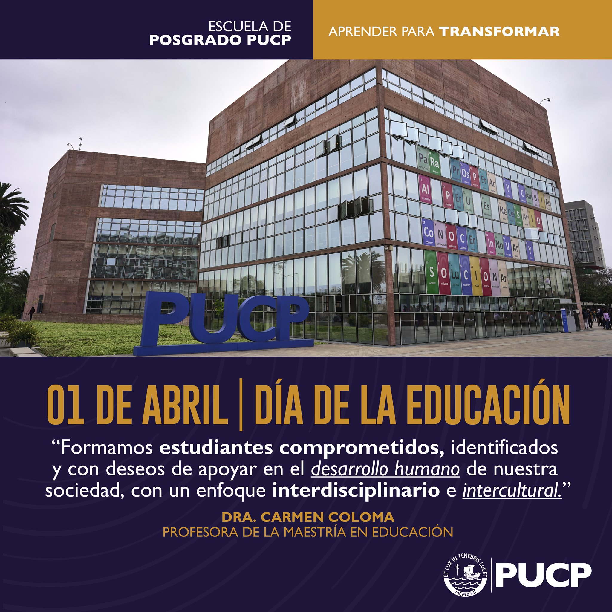 📚 ️ ¡Feliz día de la educación!... - Escuela de Posgrado PUCP