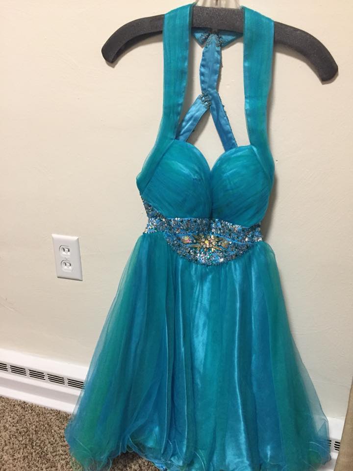 Robe De Soirée Noire Taille 8 - Pour Mariage, Graduation, Fête - Portée Une Fois