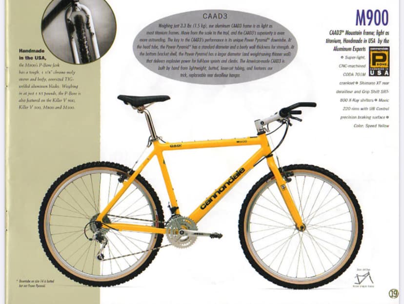 1996 cannondale M900.
