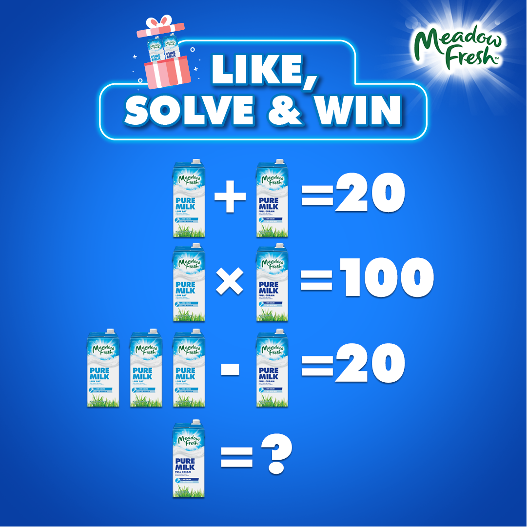 Meadow Fresh MY - It’s time to test your math skills!... | Facebook