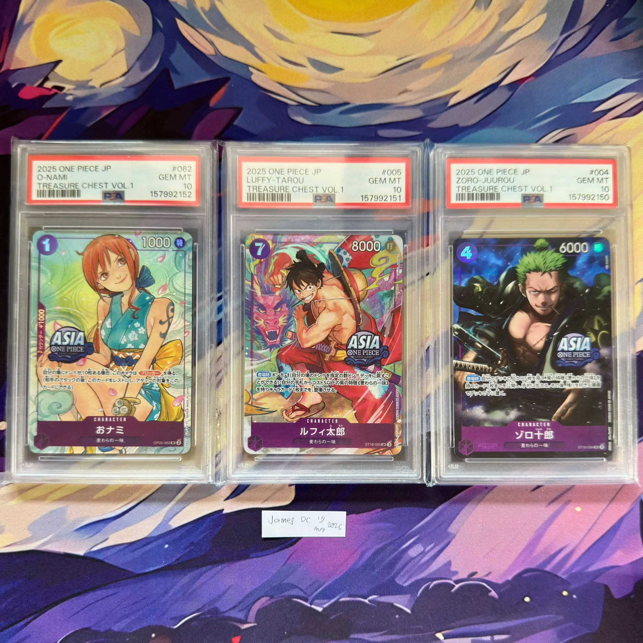 Japanese One Piece TCG PSA 10 sequential set for sale | Manila