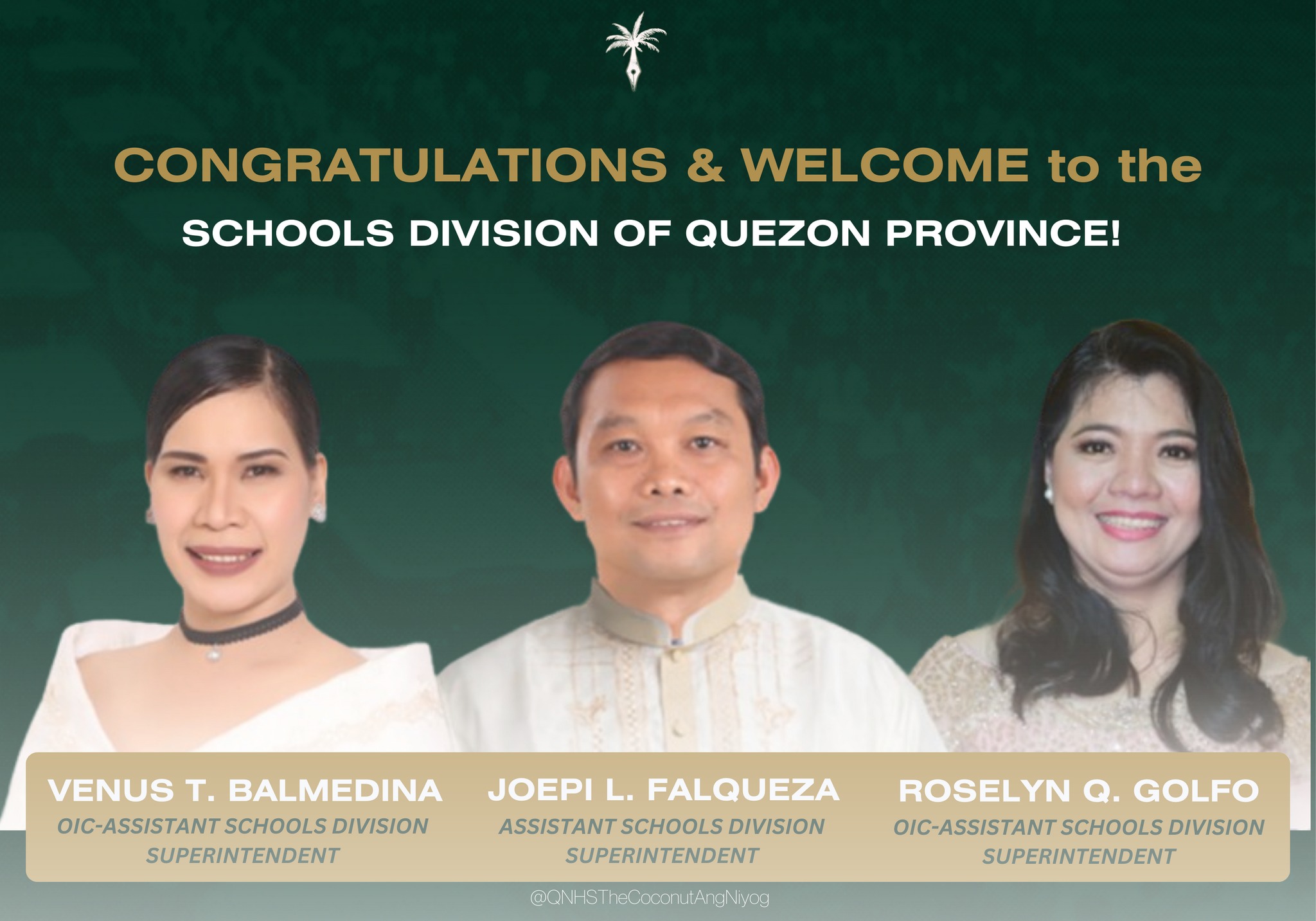 Welcome to our new ASDSs in... - DepEd Tayo Libjo ES - Quezon | Facebook