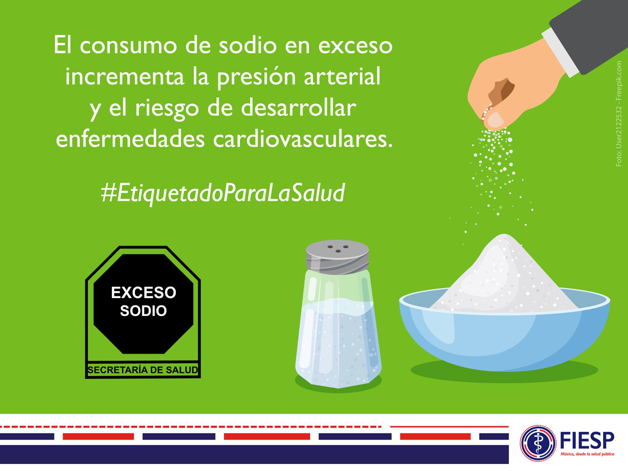 El consumo de sodio en exceso incrementa la presión arterial y el ...