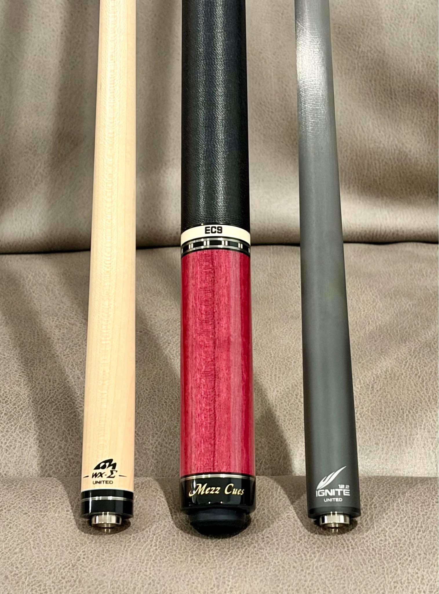 Mezz Avant Cue with Ignite 11.5 carbon fiber shaft and after