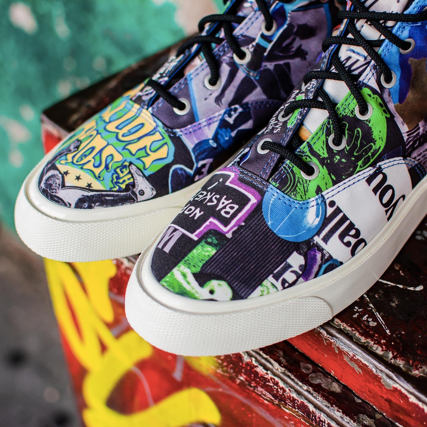 The Converse X Converse Skid Grip Hi “Beat The World” is available 