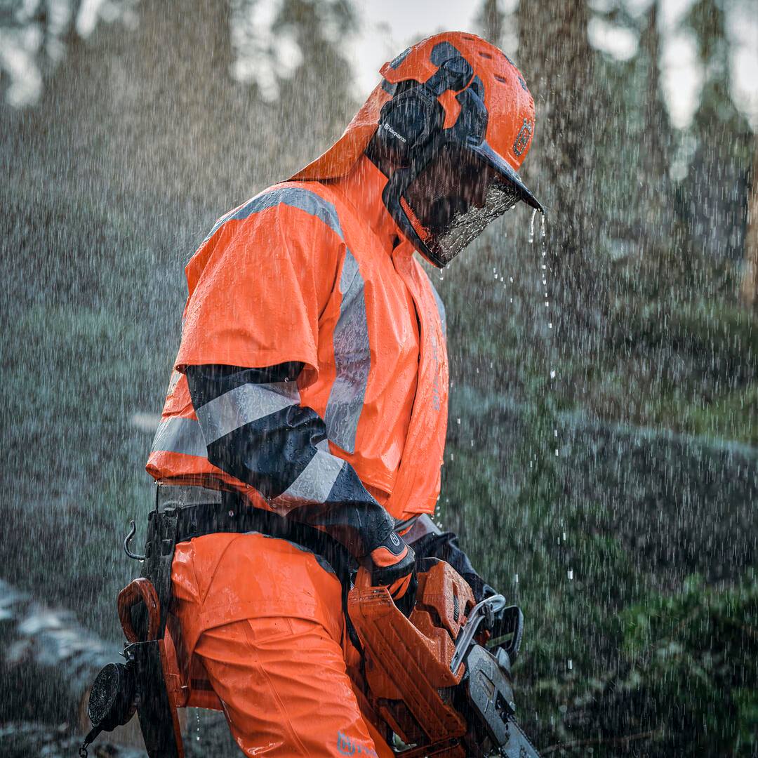 Husqvarna Rain Vent Technical Jacket and Trousers for wet weather