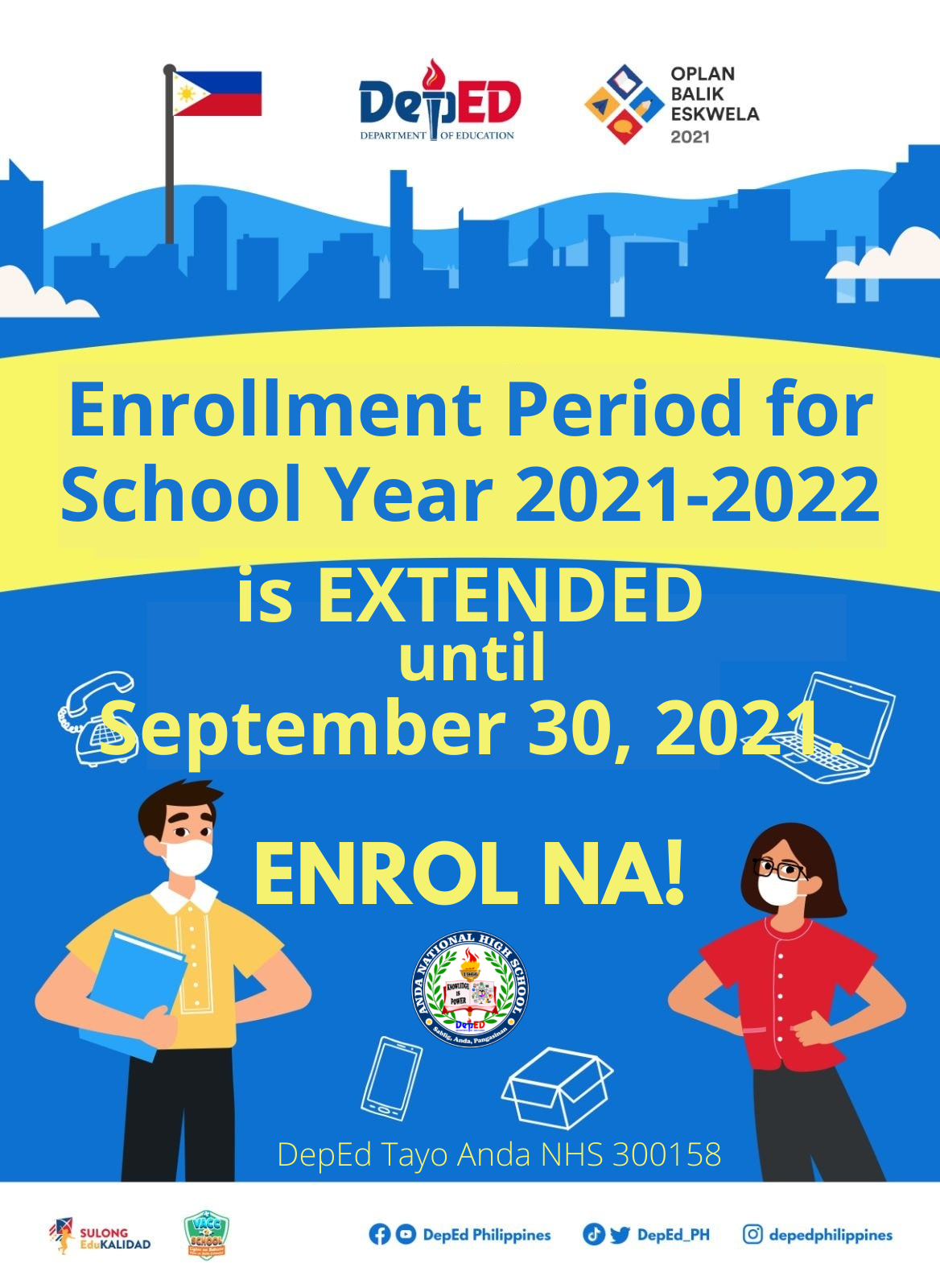 DepEd Tayo Anda NHS 300158 - The Department of Education issues DepEd ...