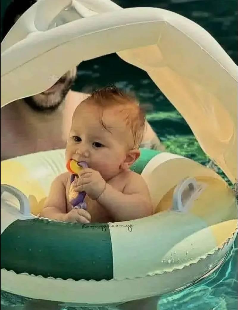 Flotador Inflable Para Bebé Con Sombrilla Protectora UV - Asiento De Seguridad Antideslizante Para Piscina, Niños 0-4 Años