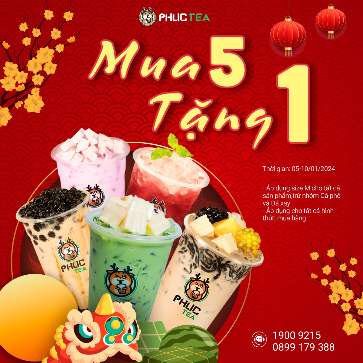 KHUI DEAL MUA 5 TẶNG 1 - KHAI... - Trà Sữa Phúc Tea Dĩ An | Facebook