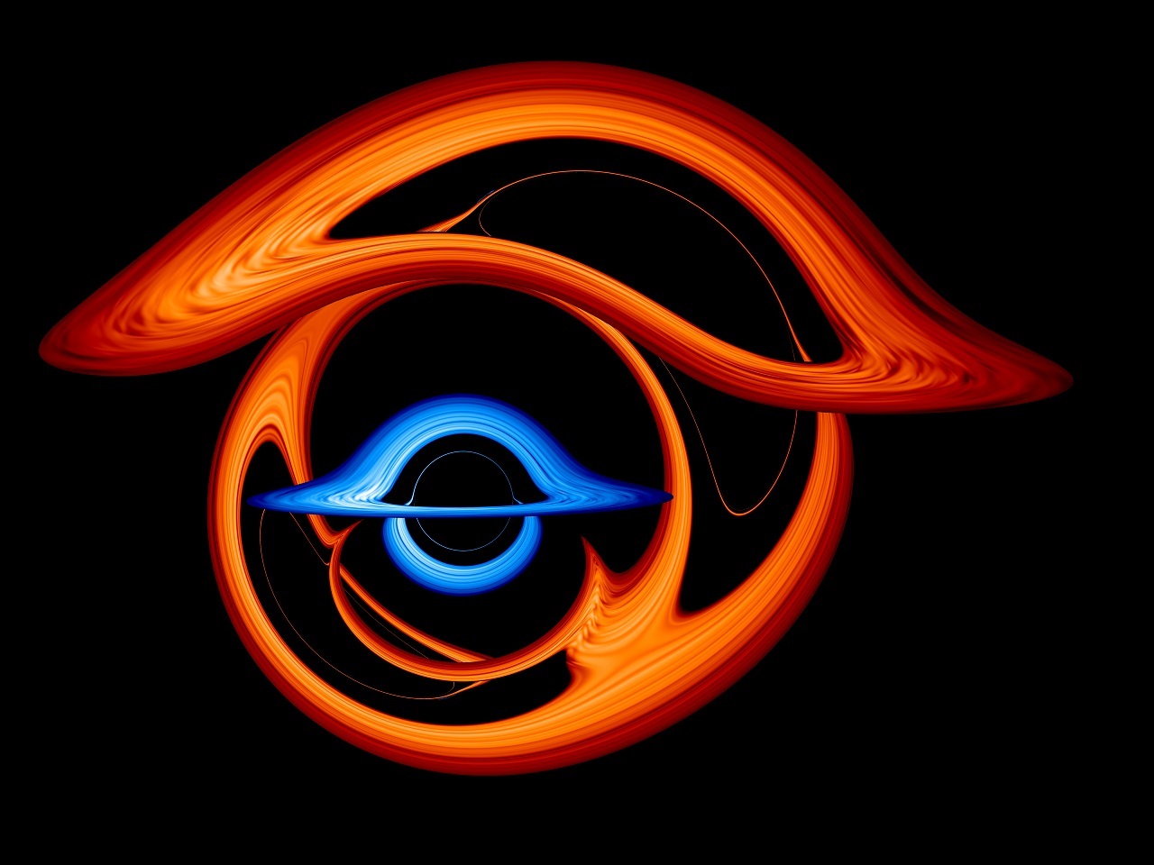 Doubly Warped BLACK HOLE 100％ & 400％ Astronomy - APOD: The Doubly Warped World of Binary Black Holes