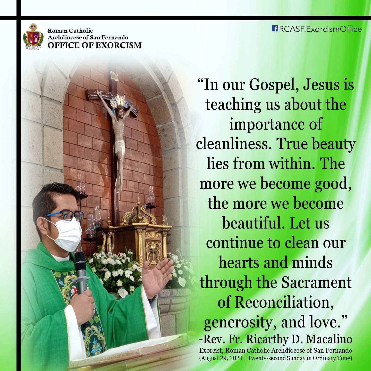 “In our Gospel, Jesus is teaching us about the importance of ...