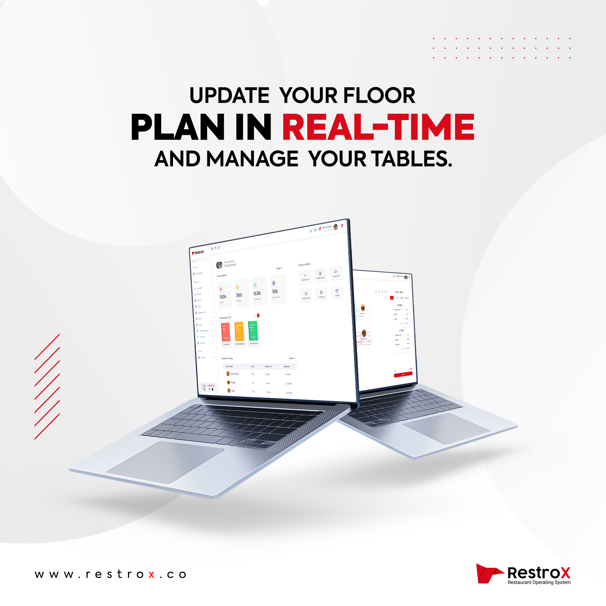 RestroX - You can now update your floor plans in real time...