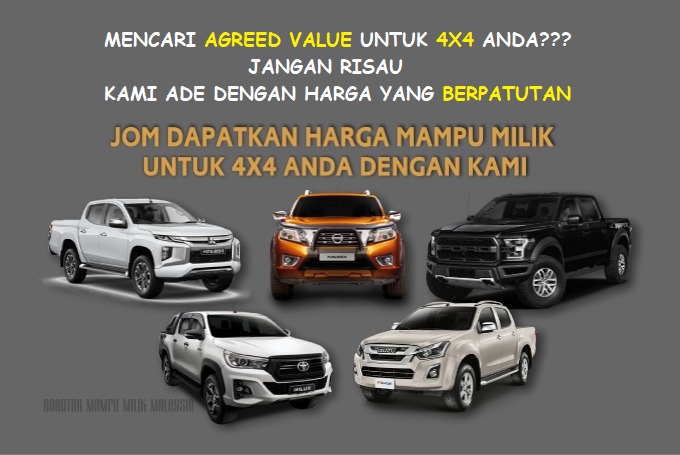 Roadtax Mampu Milik Seluruh Malaysia Salam Malaysia Mencari Agreed Value Utk Insuran 4x4 Anda Jangan Risau Kami Ade Insuran Agreed Value Dengan Harga Yang Berpatutan Untuk Anda Dapatkan Quotation 4x4 Anda