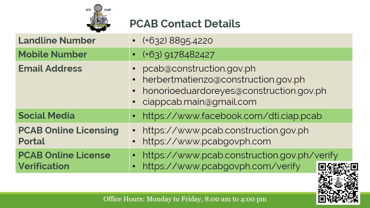 FYI: Updated contact details for... - DTI CIAP Construction Industry ...