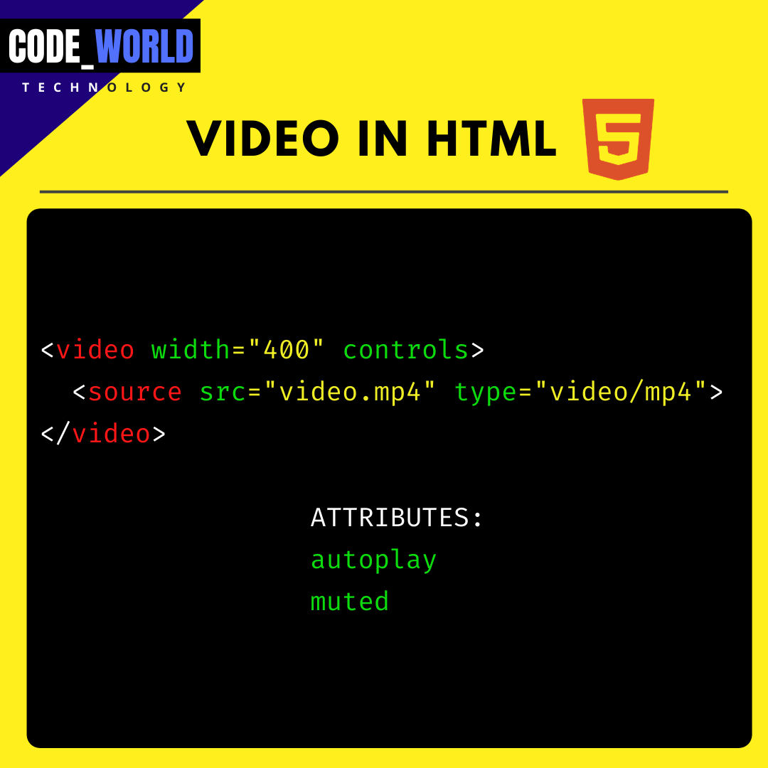 Code_world - The controls attribute adds video controls,... | Facebook