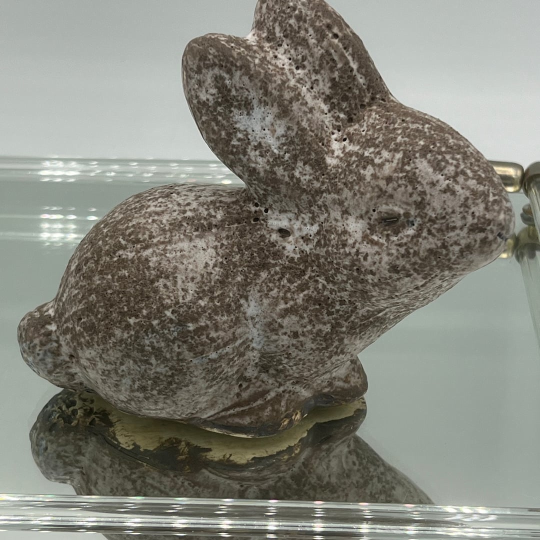 New McCarty Pottery Nutmeg Bunny Handmade Artist signed Distressed ...