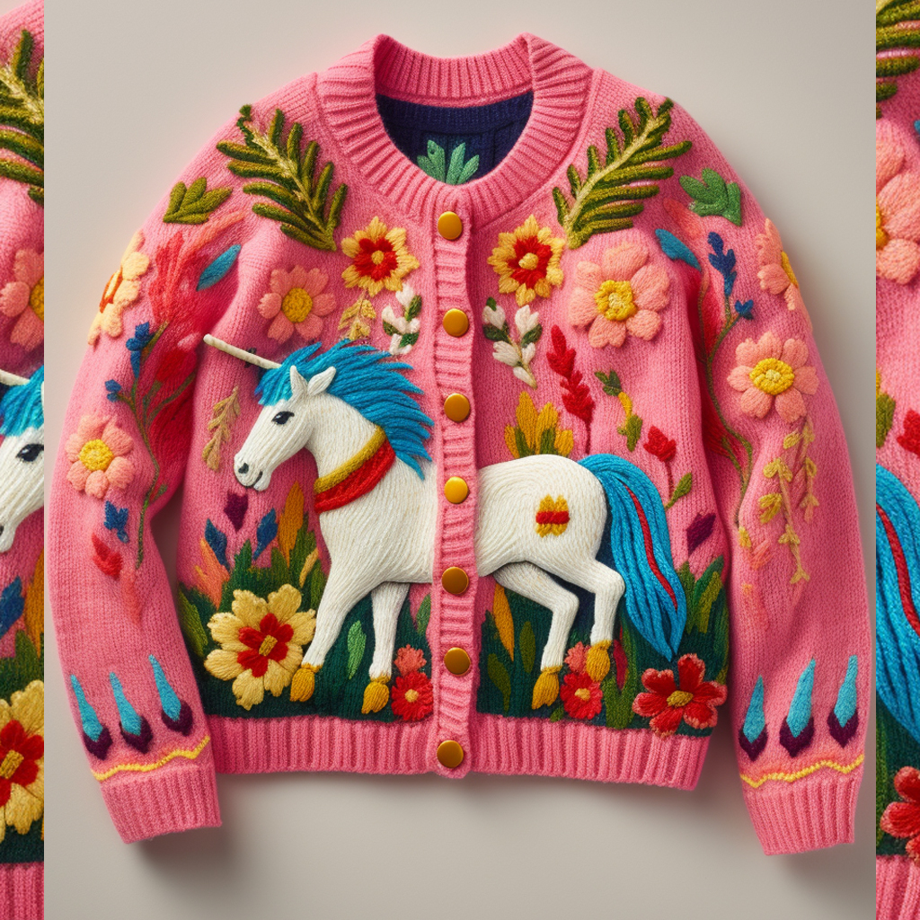 Bébéhanna - This flirty Flower Unicorn Fun Cardigan is...