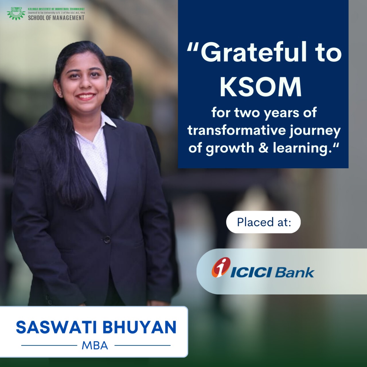 Saswati Bhuyan talks... - KIIT School of Management - KSOM | Facebook
