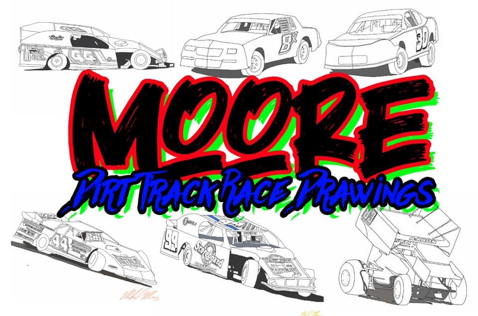 Moore Dirt Track Race Drawings