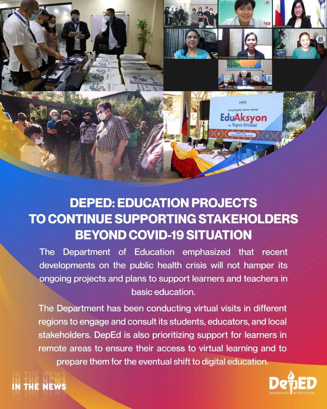 DEPED RO IX - PRESS RELEASE DepEd: Education projects to... | Facebook