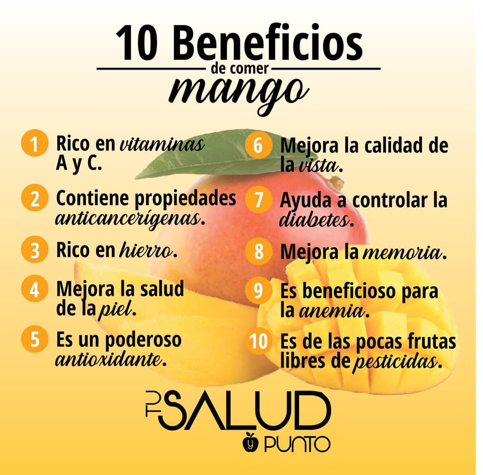 El mango es rico y aporta... - Revista Tu Salud y Punto | Facebook