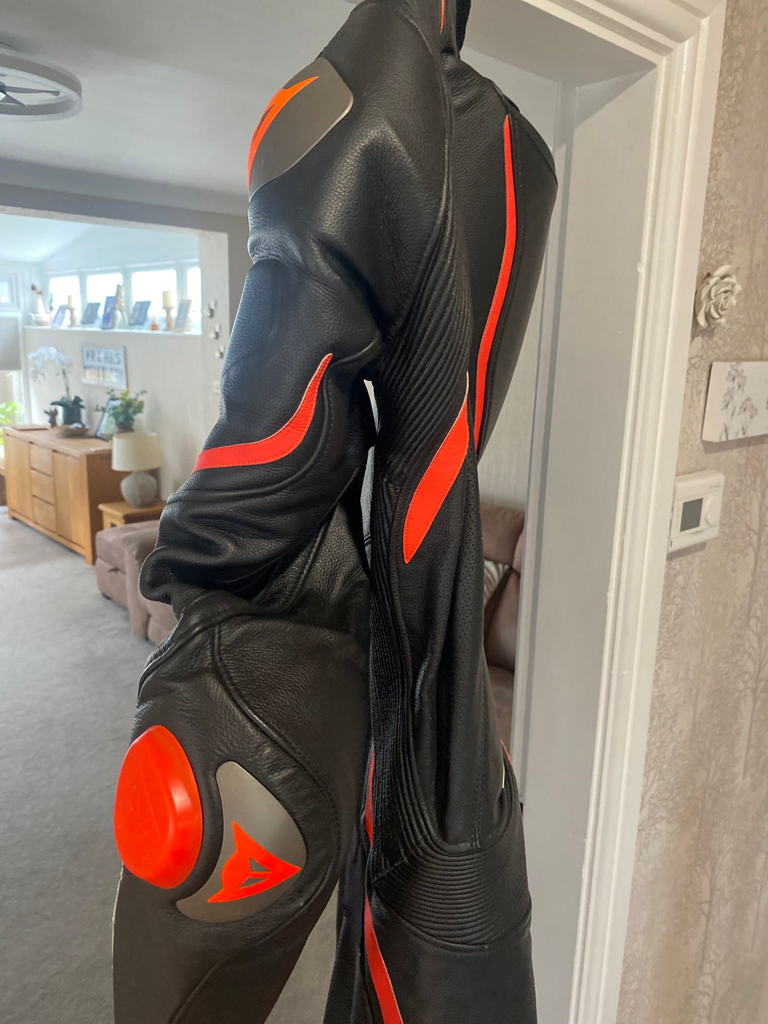 Dainese laguna seca suit size 52 fluo red and black with matching 