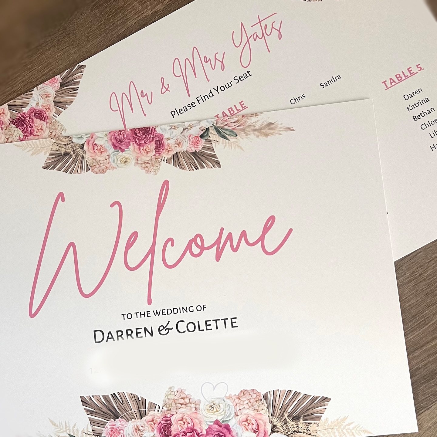 Sent - Did you know we also design and print welcome signs and table ...